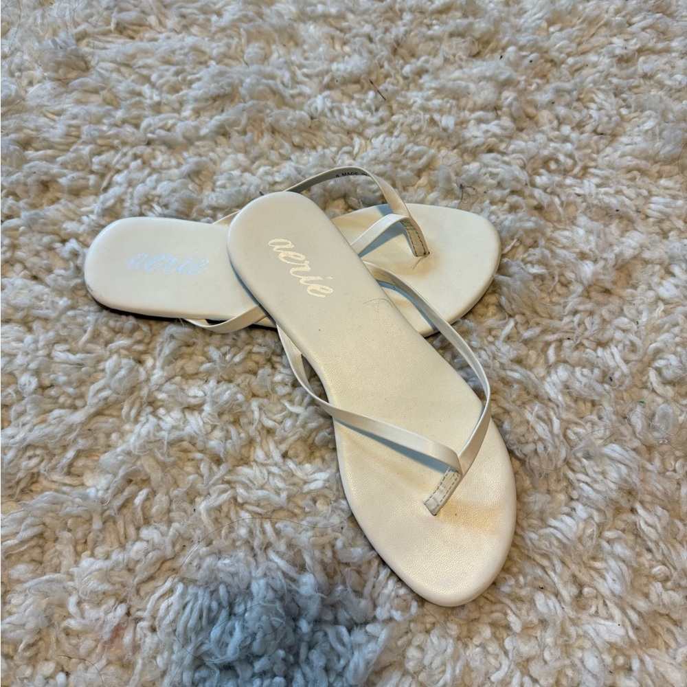 Aerie White Flip Flops for Women